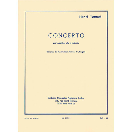 Tomasi - Concerto per Sax Alto e Piano