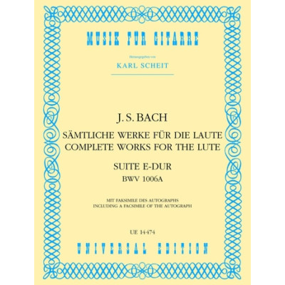 Bach - Suite in Mi Maggiore BWV 1006A  per Liuto