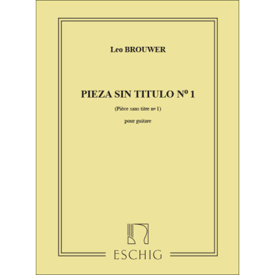 Brouwer - Pezzo senza Titolo n.1 per Chitarra