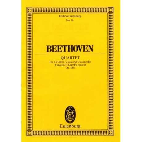 Beethoven - String Quartet In F Major Op. 18 No. 1 Pocket Score
