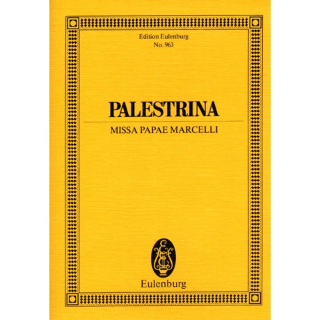 Palestrina - Missa Papae Marcelli (Schering)  Pocket Score