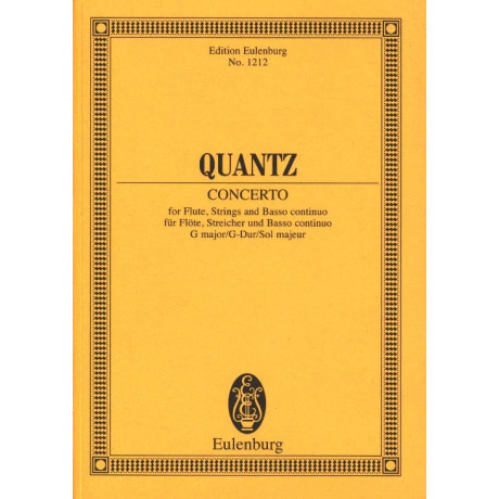 Quantz - Concerto Per Fl Sol (Schroeder)  Pocket Score