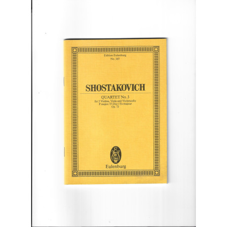 Shostakovich - Streichquartette n.3 Op.73 Pocket Score
