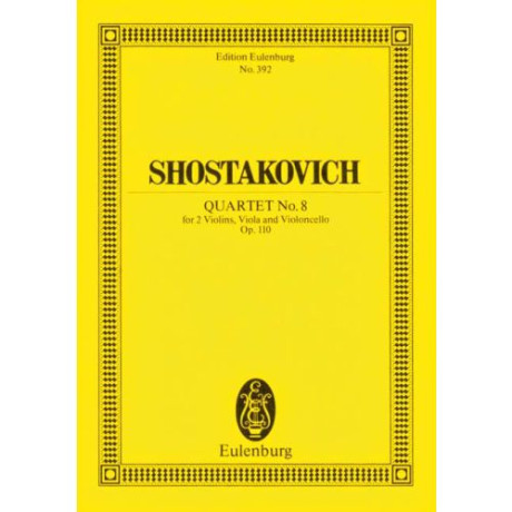 Shostakovich - Streichquartett Nr. 8 c-Moll Op.110 Pocket Score