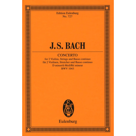 Bach - Double Violin Concerto In D Minor BWV 1043 Pocket Score