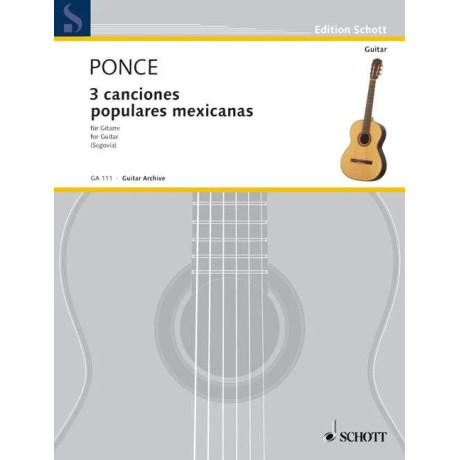 Ponce 3 Canzoni Popolari Messicane per Chitarra