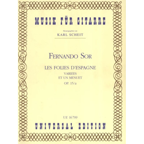 Sor - Le Follie di Spagna e un Minuetto Op.15A Chit.