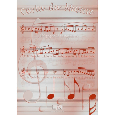 Blocco musica , 200 pagine, 12 pentagrammi