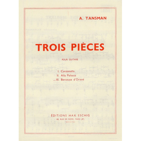 Tansman - Berceuse d'Orient per Chitarra