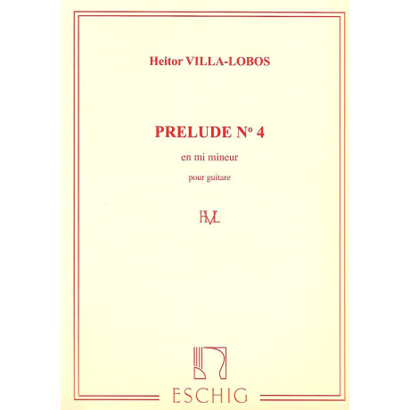 Villa Lobos - Preludio n.4 in Mi minore per Chitarra