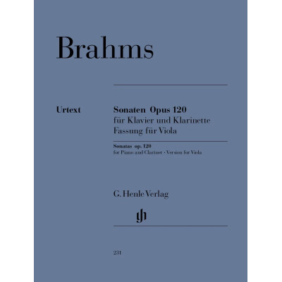 Johannes Brahms - Sonate per clarinetto e pianoforte op. 120 (versione per viola)