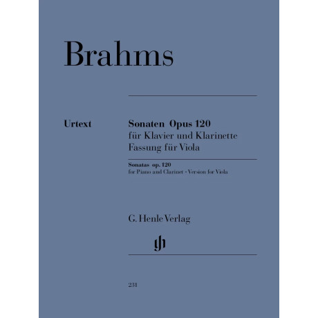 Johannes Brahms - Sonatas for Piano and Clarinet Op. 120 (version for Viola)