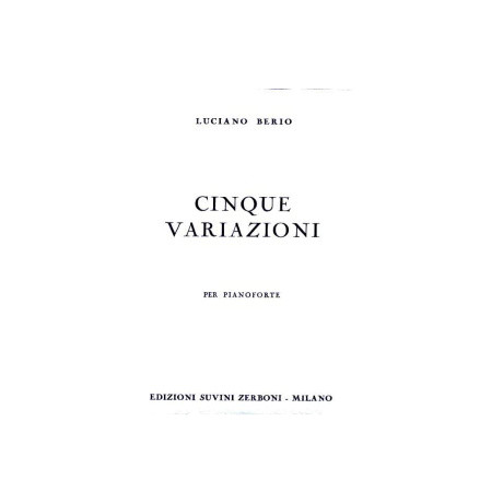 Berio - 5 Variazioni per Pianoforte