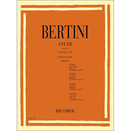 Bertini - 25 Studi Op.29 Vol.2 per Pianoforte