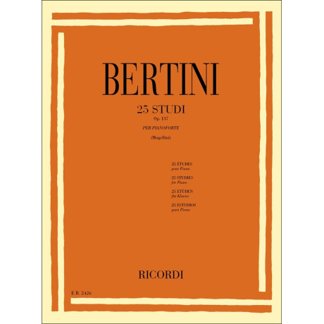 Bertini - 25 Studi Op.137 per Pianoforte