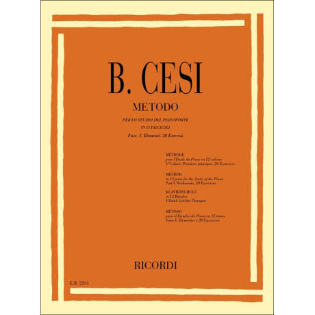 Cesi - Metodo per lo Studio del Pianoforte Vol.1