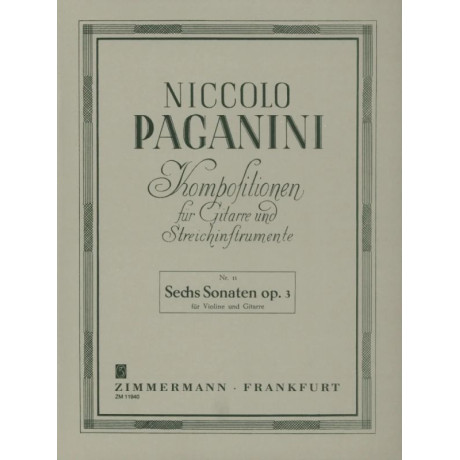 Paganini - 6 Sonate Op.3 per Violino e Chitarra