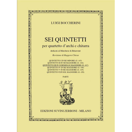 Luigi Boccherini - Quintet No. 3 for String Quartet and Guitar (G. 447)