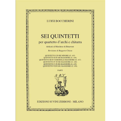 Luigi Boccherini - Quintetto n. 5 per quartetto d'archi e chitarra (G. 449)