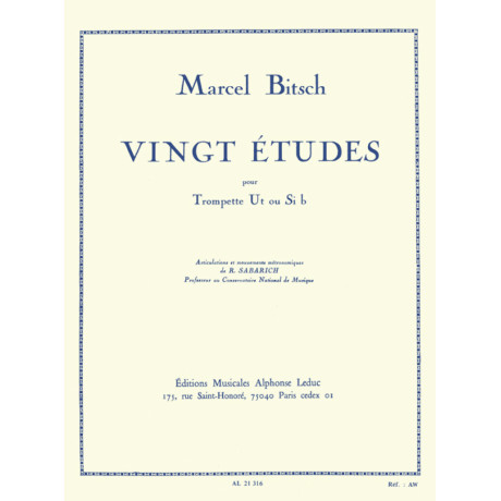 Bitsch - 20 Studi per Tromba in Do o Sib