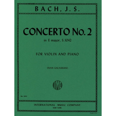 Bach - Concerto n.2 in Mi Maggiore BWV1042 per Violino e Piano