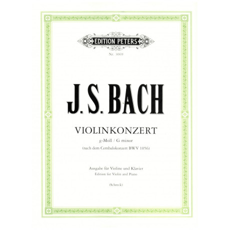 Bach - Concerto in Sol Minore BWV1056r per Violino e Pf.
