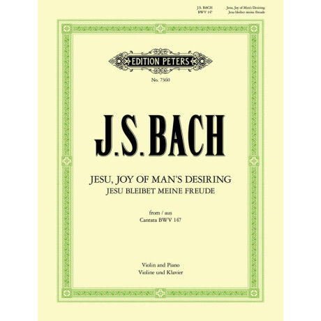 Bach - Jesu,Joy of Man's Desiring for Violin and Piano