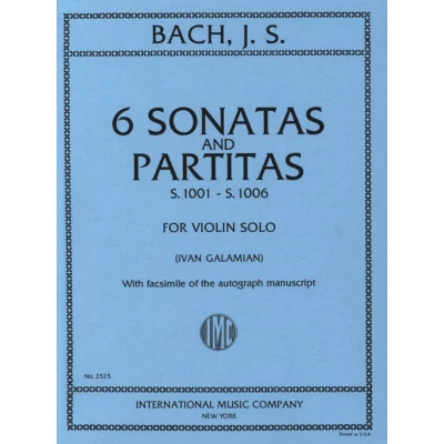 Bach -  6 Sonate e  Partite per Violino Solo