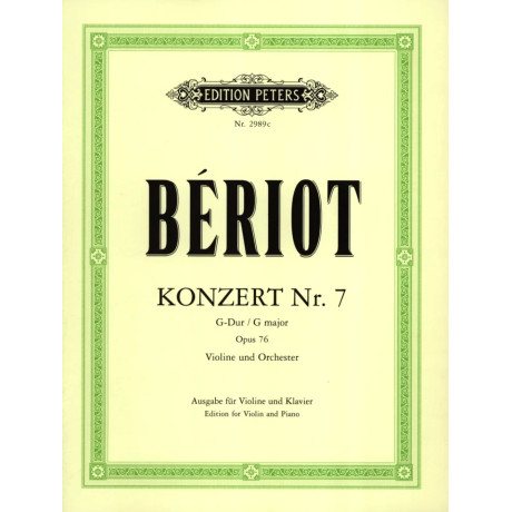 Beriot - Concerto n.7 in Sol Maggiore Op.76 per Violino e Piano