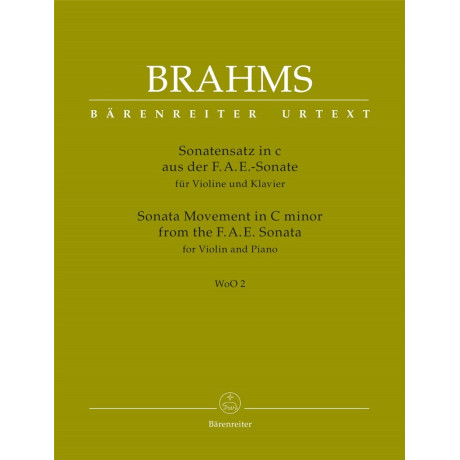 Brahms - Sonata Movement in C Minor per Violino e Pf.