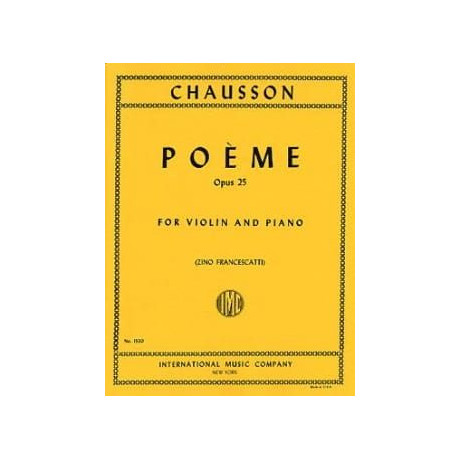 copy of Chausson - Poème Op.25 per Violino e Piano
