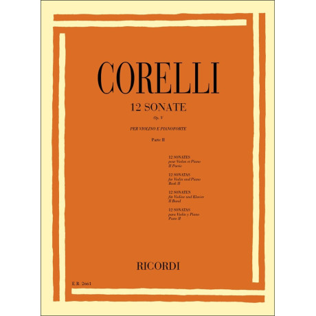 copy of Corelli - 12 Sonate Op.5 Vol.1 per Violino e Piano
