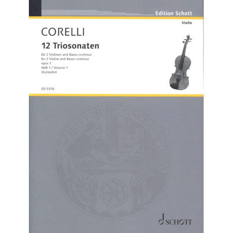 Corelli - 12 Triosonate Op.1 Vol.1 per 2 Violini e Basso Continuo