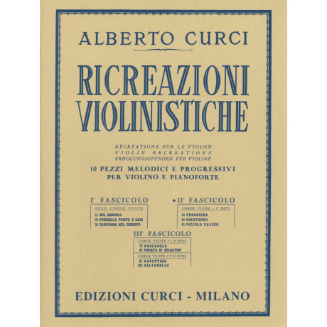 Curci - Ricreazioni Violinistiche 2 per Violino e Piano