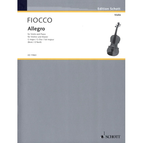 Fiocco - Allegro in Sol Maggiore per Violino e Piano