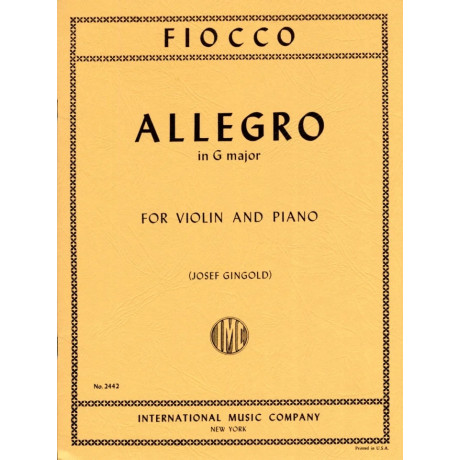copy of Fiocco - Allegro in Sol Maggiore per Violino e Piano