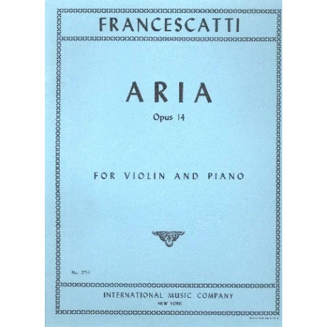 Francescatti - Aria Op.14 per Violino e Pianoforte
