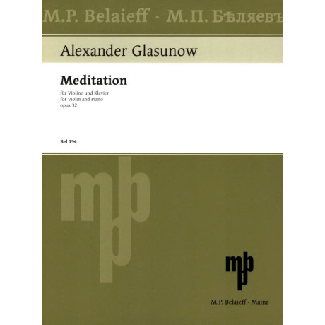 Glasunow - Meditation Op.32 per Violino e Piano