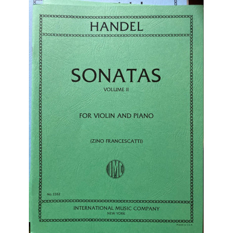 copy of Handel - 6 Sonate Op.1 Vol.1 per Violino e Piano