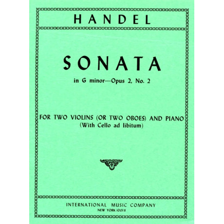 Handel - Sonata in Sol Minore Op.2 n.2 per  Violini e Pf.