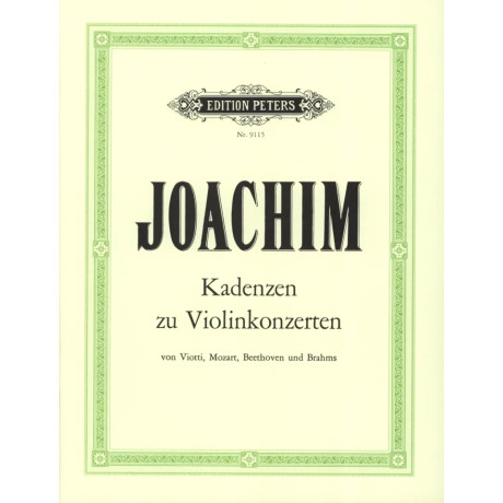 Joachim - Cadenze sui Concerti per Violino