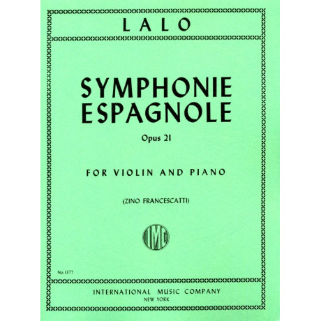 Lalo - Sinfonia Spagnola Op.21per Violino e Pianoforte