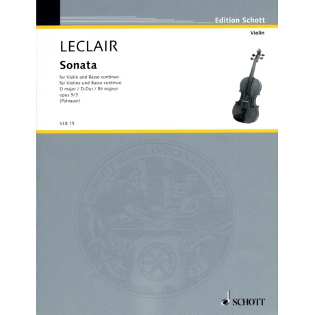 Leclair - Sonata in Re Maggiore Op.9n.3 per Violino e Piano
