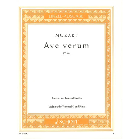 Mozart - Ave verum per Violino o V.Cello e Piano