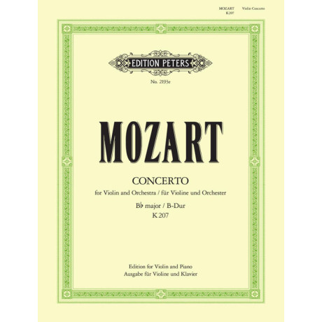 Mozart - Concerto in Sib Maggiore KV 207 per Violino e Piano