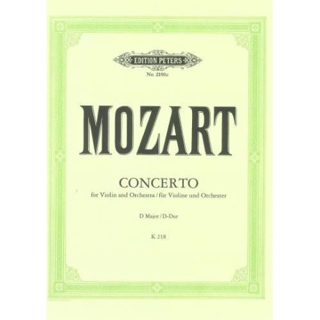Mozart - Concerto n.4 in Re Maggiore KV 218 per Violino e Piano