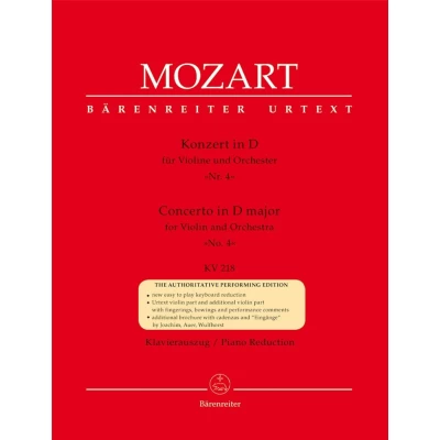 Mozart - Concerto n.4 in Re Maggiore KV 218 per Violino e Piano