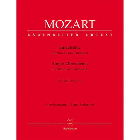 Mozart - Movimenti Singoli per Violino e Orchestra