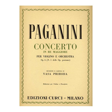 Paganini - Concerto in Re Maggiore Op.6 n.1 per Violino e Piano