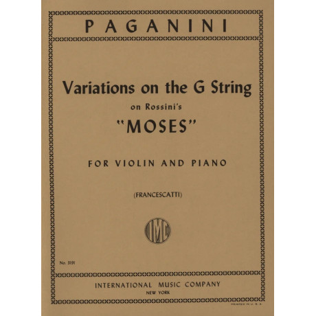 Paganini - Variazioni sul Mosè di Rossini per Violino e Piano